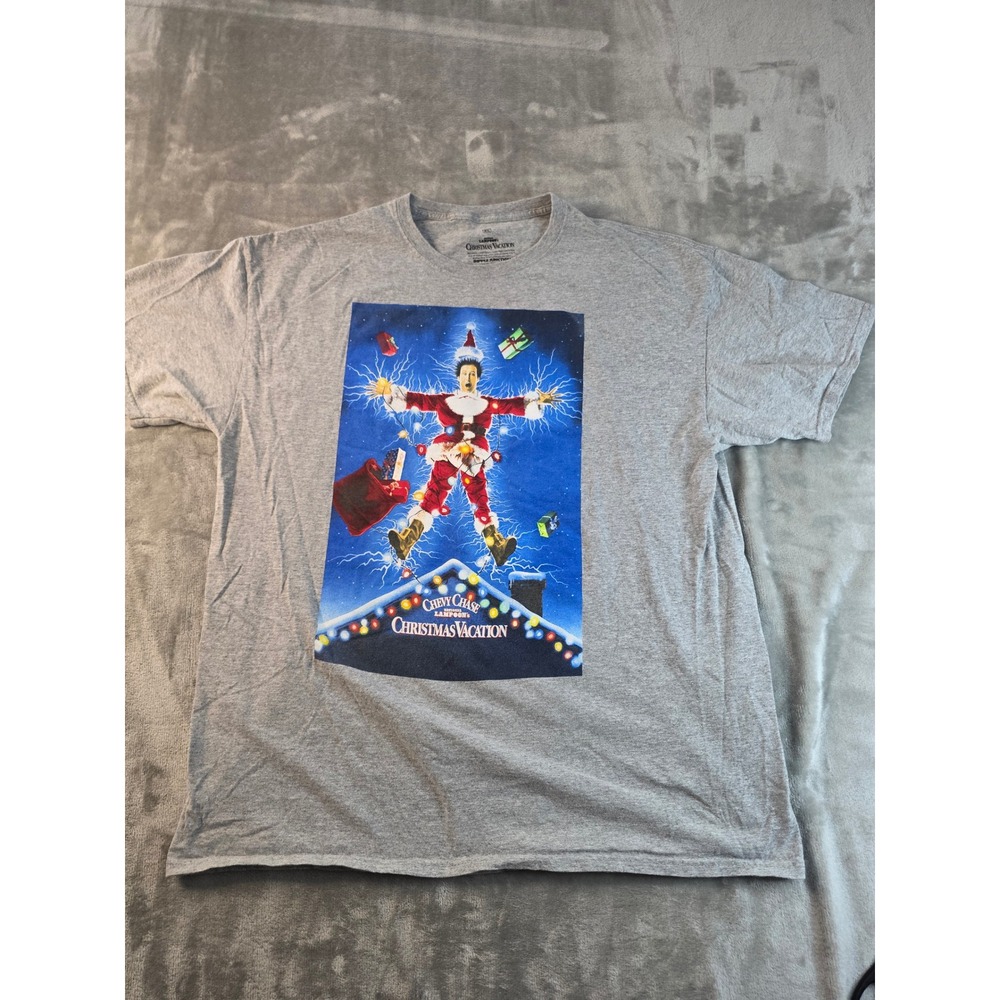 Ripple Junction National Lampoons Christmas Vacation Shirt Mens XL Gray Clark G